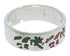 Multicolor Sterling Silver Kokopelli Ring Band Size 7-1/4 UX32656